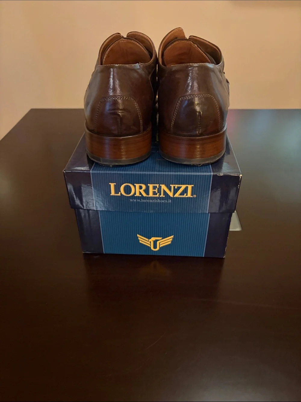 Men's Brown Leather Derby Oxfords - Classic Lace-Up